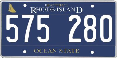 RI license plate 575280