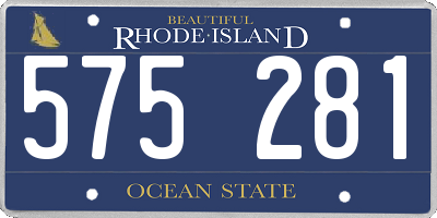 RI license plate 575281