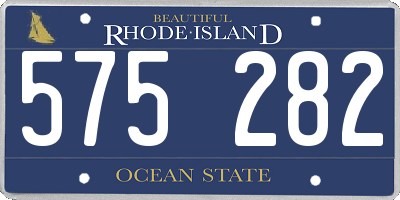 RI license plate 575282