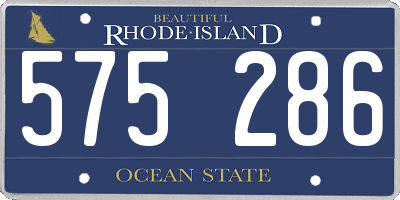 RI license plate 575286