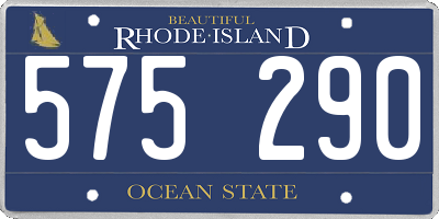 RI license plate 575290