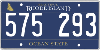 RI license plate 575293
