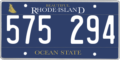 RI license plate 575294