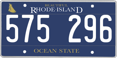 RI license plate 575296