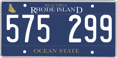 RI license plate 575299