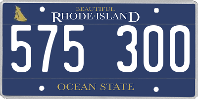 RI license plate 575300