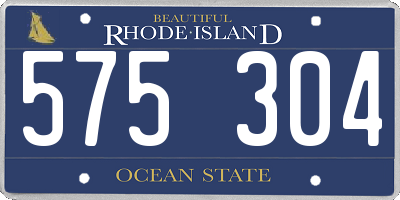 RI license plate 575304
