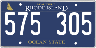RI license plate 575305