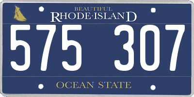 RI license plate 575307