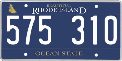 RI license plate 575310
