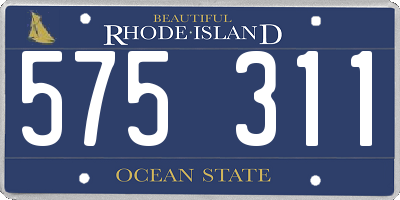 RI license plate 575311