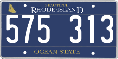 RI license plate 575313