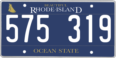 RI license plate 575319