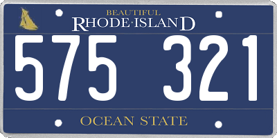 RI license plate 575321
