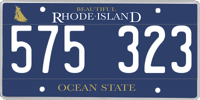 RI license plate 575323