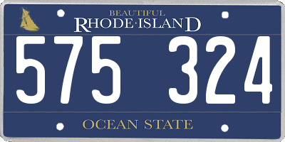 RI license plate 575324