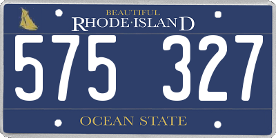 RI license plate 575327