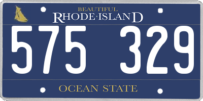 RI license plate 575329