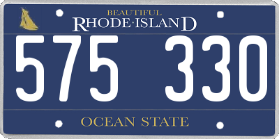 RI license plate 575330