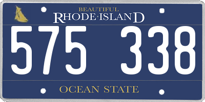 RI license plate 575338
