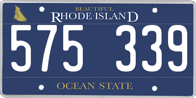 RI license plate 575339