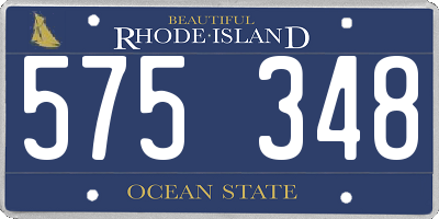 RI license plate 575348
