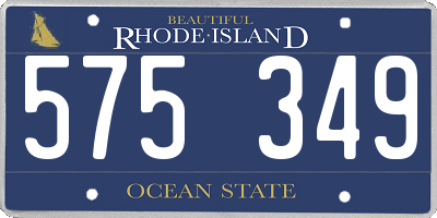 RI license plate 575349