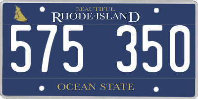RI license plate 575350