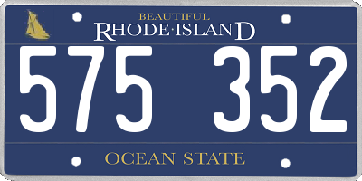RI license plate 575352