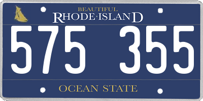 RI license plate 575355