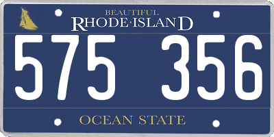 RI license plate 575356