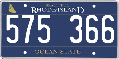 RI license plate 575366