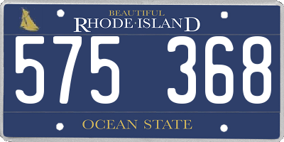 RI license plate 575368