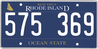 RI license plate 575369