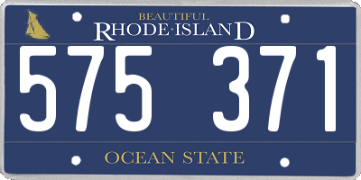 RI license plate 575371