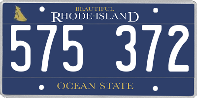 RI license plate 575372