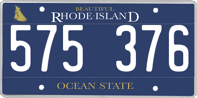 RI license plate 575376