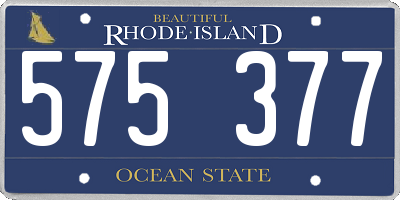 RI license plate 575377