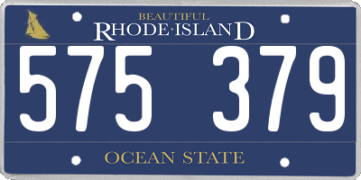 RI license plate 575379
