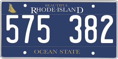 RI license plate 575382