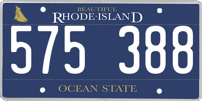 RI license plate 575388