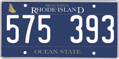 RI license plate 575393