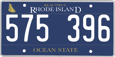 RI license plate 575396