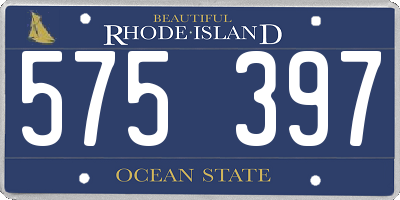 RI license plate 575397