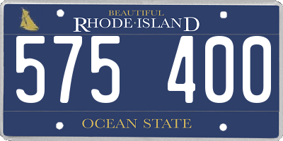 RI license plate 575400