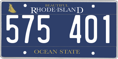 RI license plate 575401