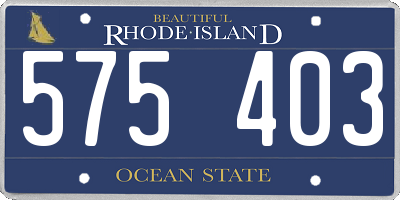 RI license plate 575403