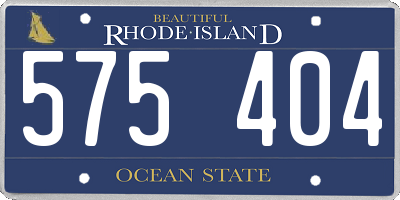 RI license plate 575404