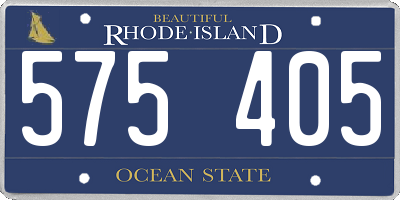 RI license plate 575405