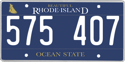 RI license plate 575407
